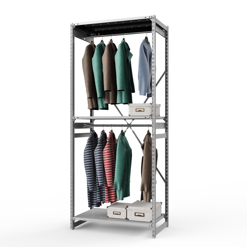 Стеллаж металлический для одежды ТСУ Универсал, 2500х1000х500 мм. полки: метал. перф. 3 шт.