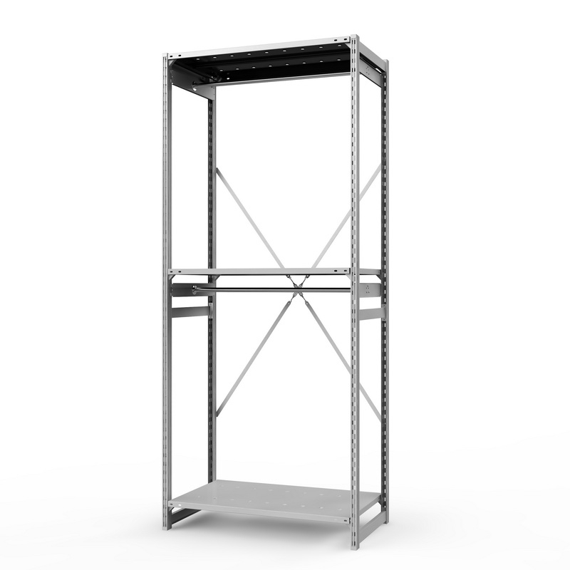 Стеллаж металлический для одежды ТСУ Универсал, 2500х1000х500 мм. полки: метал. перф. 3 шт.