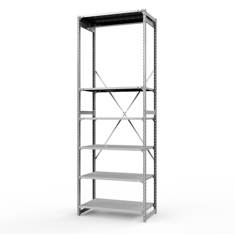 Стеллаж металлический для одежды ТСУ Универсал, 3000х1000х500 мм. полки: метал. усил. перф. 6 шт.