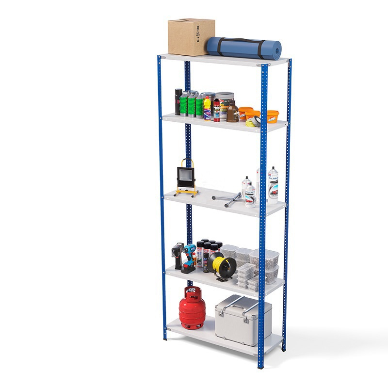 Стеллаж ТС Лайт 2500х1000х300, 5 полок, синие стойки