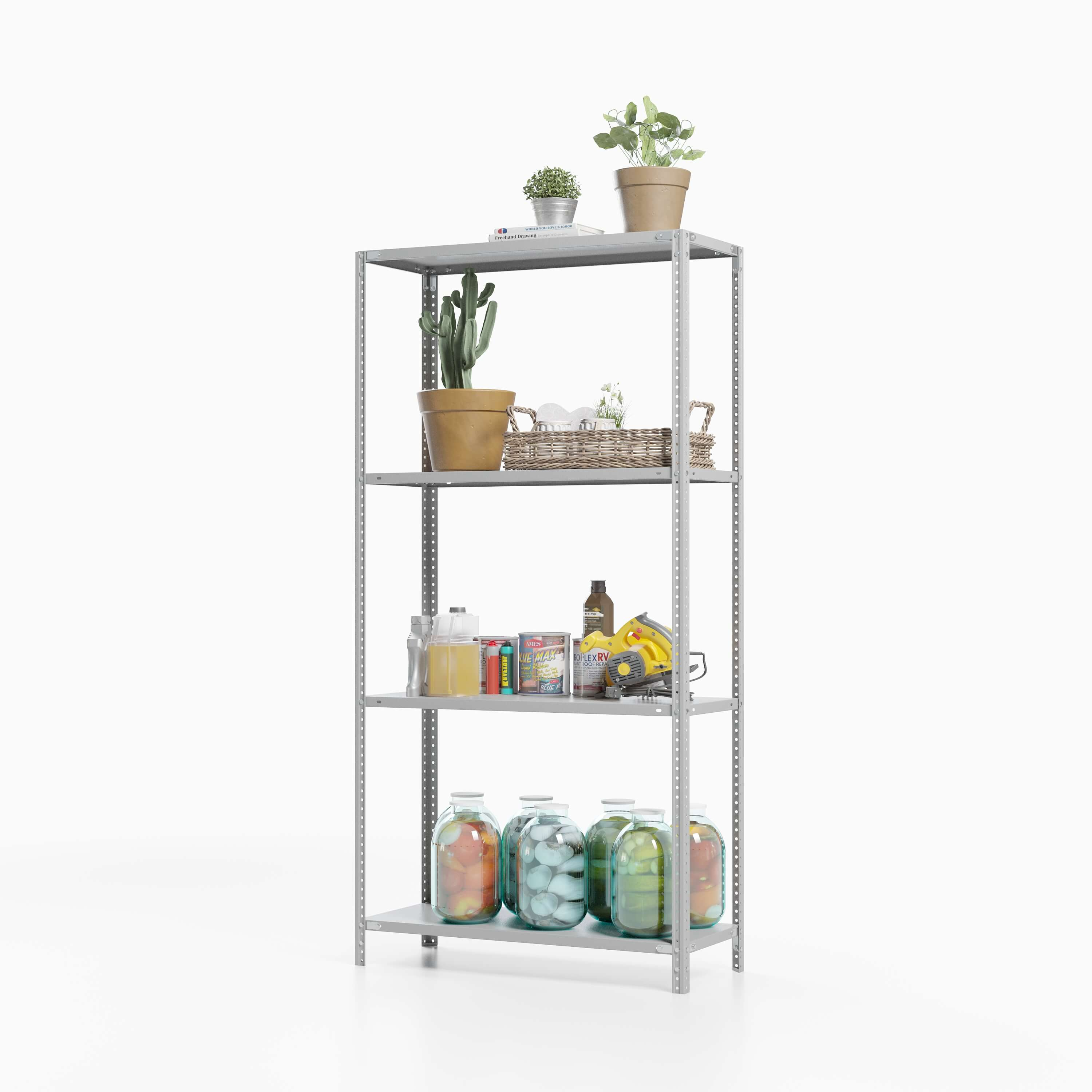 Стеллаж ТС Лайт 1800х1200х500, 4 полки