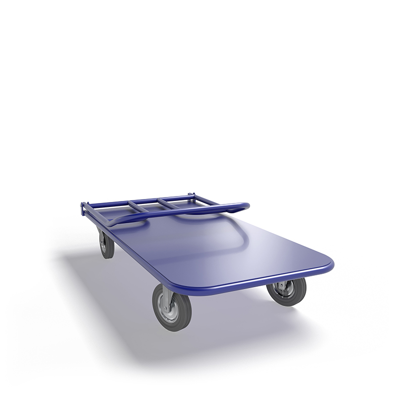 Платформенная тележка ТПСР 2 М (г/п 500 кг, 900x600 мм, колеса серая резина 200 мм, складная ручка)