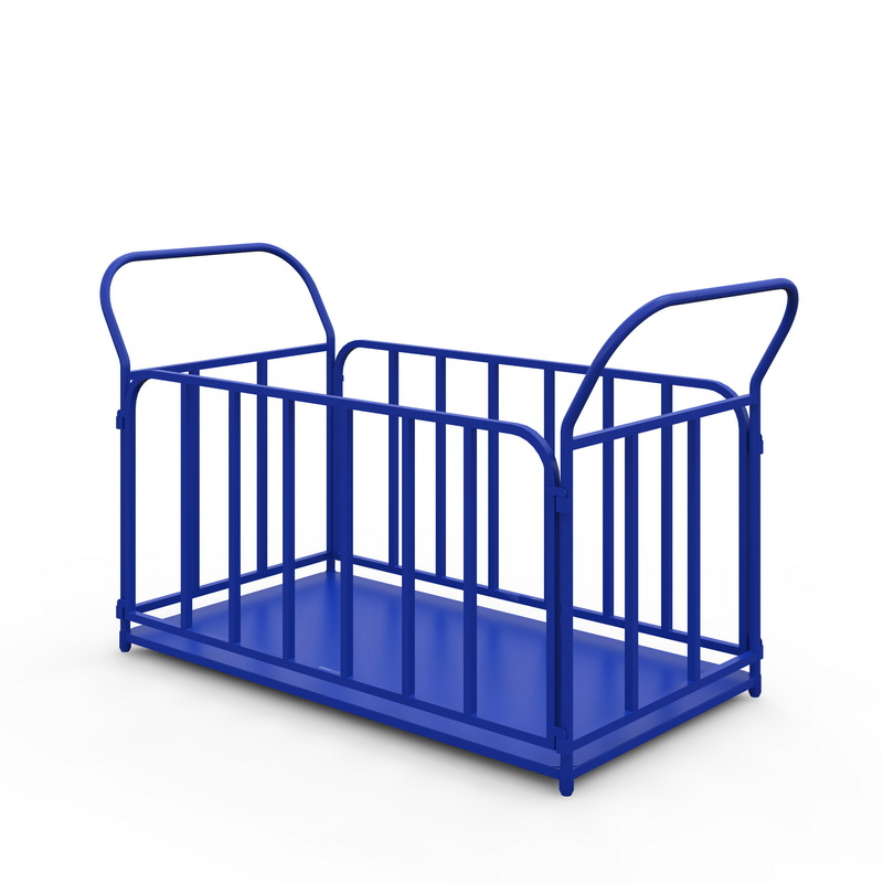 Тележка платформенная с трубчатыми бортами ТБ 3 (г/п 450 кг, 1000x600 мм, колеса черная резина 160 мм)