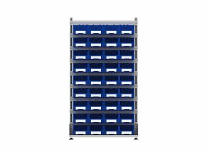 Стеллаж для пластиковых лотков SORTEX двухсторонний 1800x1000x800.03