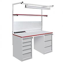 Стол металлический промышленный на базе 2-х стационарных тумб ТС (СП-1800Т2Т3) ESD