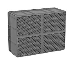 Пластиковый ящик 800х600х320 (ЕС-8632) с усиленным дном, закрытые ручки (12.314.92)