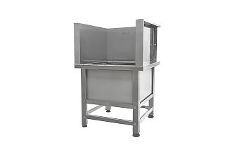 Ванна моповая сварная ВМСн - 700x700x500 (800) Norma Inox, 1 м/о 600x600x200 (облицовка П-образная; ножка профильная, тр. 40x40)