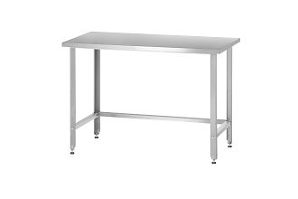Стол производственный СПРн - 600x600x860 Norma Inox (полка-обвязка сварная, ножка угловая)