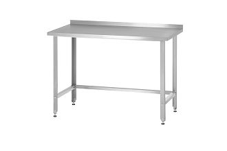 Стол производственный СПРн - 600x600x860 Norma Inox, борт (полка-обвязка разборная, ножка угловая)