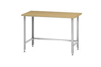 Стол кондитерский СПРн - 1200x600x860 Norma Inox, бук/40 (полка-обвязка сварная, ножка угловая)