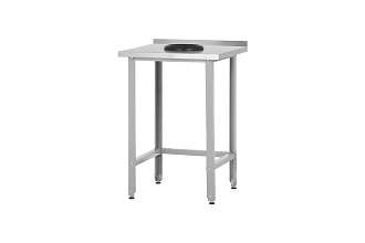 Стол производственный СПРн - 800x600x860 Norma Inox, сбор отходов, борт (полка-обвязка разборная, ножка угловая)