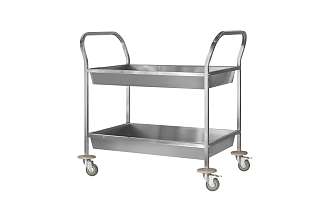Тележка для сбора посуды ТДПп - 900x600x860 Profi Inox, 2 уровня