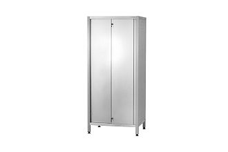 Шкаф кухонный ШЗКп - 1200x500x1800 Profi Inox, двери-купе, полки сплошн. 3 шт., без к-та замков