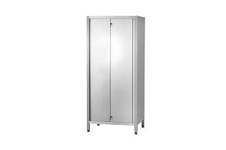 Шкаф кухонный ШЗКп - 1500x600x1800 Profi Inox, двери-купе, полки сплошн. 2 шт., без к-та замков