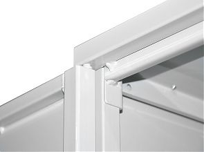 Стеллаж-шкаф СТ-300 с сетчатыми дверьми и сетчатой стенкой 3000х1280х750, 4 полки