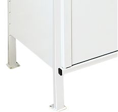 Стеллаж-шкаф СТ-300 с сетчатыми дверьми и сетчатой стенкой 3000х1280х750, 4 полки