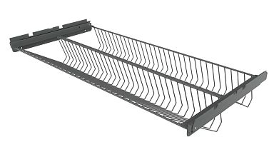 Обувница выдвижная двухъярусная 900 (Серебристый)