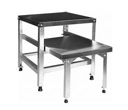 Ванна моечная двухсекционная сварная ВМС 1200x500x860 Нержавеющий каркас (полка с отверствием под смеситель)