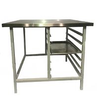 Подтоварник ПТ 1200x500x300, каркас сварной из окрашенной трубы, столешница AISI430