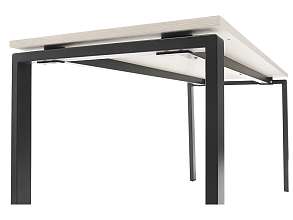 Стол NT 120X70 белое дерево/антрацит