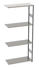 Стеллаж S90 2480х1280х500, 4 полки, доп. секция
