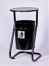 Урна уличная с крышкой, с креплением в асфальт