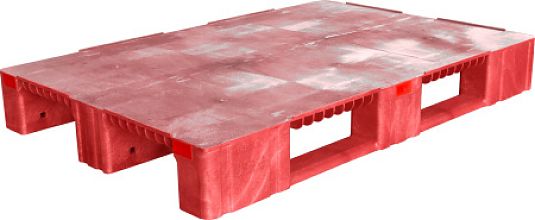Паллет 1200х800х150 мм усиленный сплошной на 3-х полозьях (TR 1208-1-1)