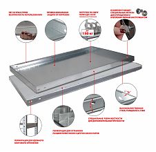 Комплект полок УМС ПРОФИ 1000х300, 2 полки оц. (в упаковке)