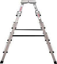 Стремянка алюминиевая двухсторонняя с площадкой 350х260 мм NV2120.4