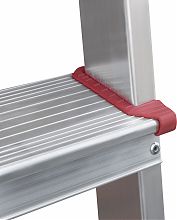 Профессиональная алюминиевая приставная лестница со ступенями 80 мм NV3170.10