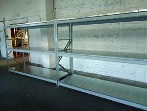 Монтаж оцинкованных стеллажей MS Pro (8 секций)