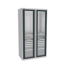 Шкаф инструментальный ВС-055-02 с дверьми окнами