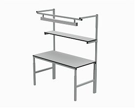 Рабочее место в комплектации 1500х700 мм 41.БК1 (RAL7012) + 41А.СВ-120