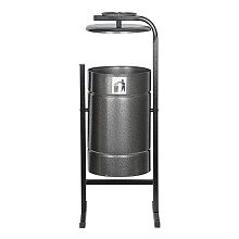 Уличная урна «Космос» с пепельницей (серебро антик)