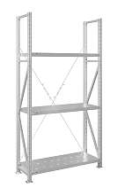 Стеллаж MS U 200x70x60/3 (Нагрузка на полку 300, перфорированная)