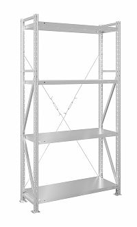 Стеллаж MS U 200x120x100/4 (Нагрузка на полку 180, сплошная)