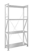 Стеллаж MS U 300x120x40/4 (Нагрузка на полку 180, сплошная)