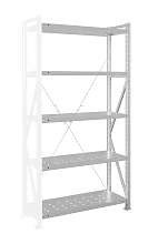 Стеллаж MS U 250x70x80/5 (Нагрузка на полку 300, перфорированная) ДС
