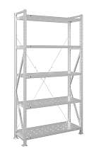 Стеллаж MS U 300x120x100/5 (Нагрузка на полку 300, перфорированная)