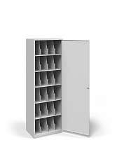 Металлический шкаф для 24 противогазов ХПГ-24-600, с дверью